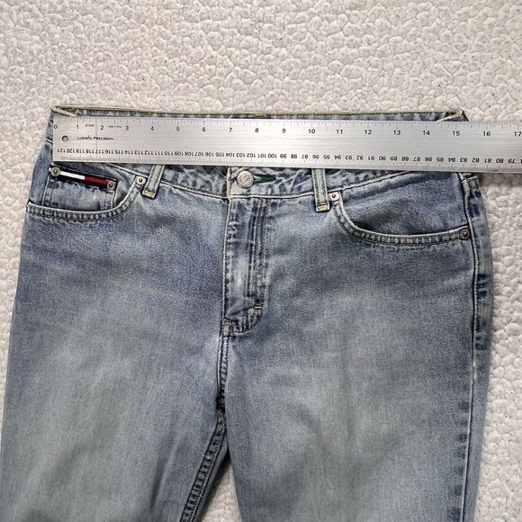 VTG Tommy Bootcut Jeans Women’s 9 (30x32.5) Light Wash Western Rodeo Y2K Boho - Picture 10 of 13